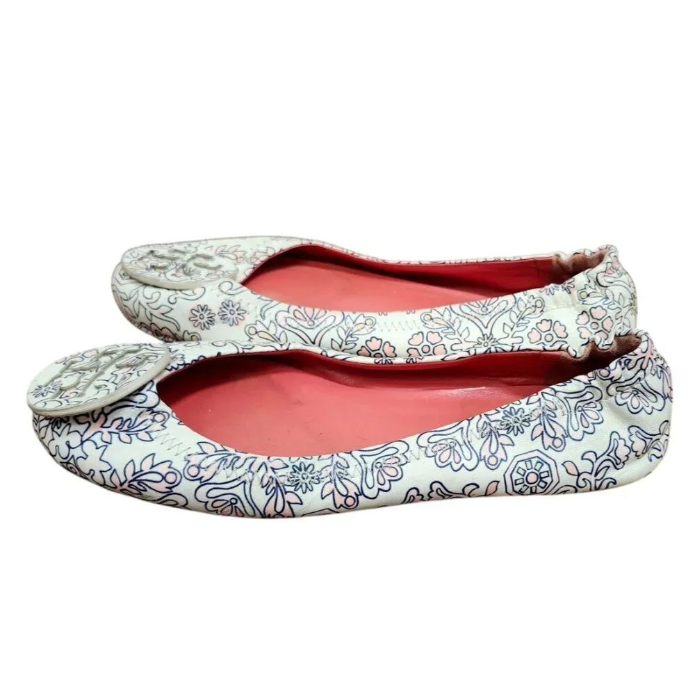 Tory Burch Minnie Travel ballet flats Leather Hicks Garden 6
